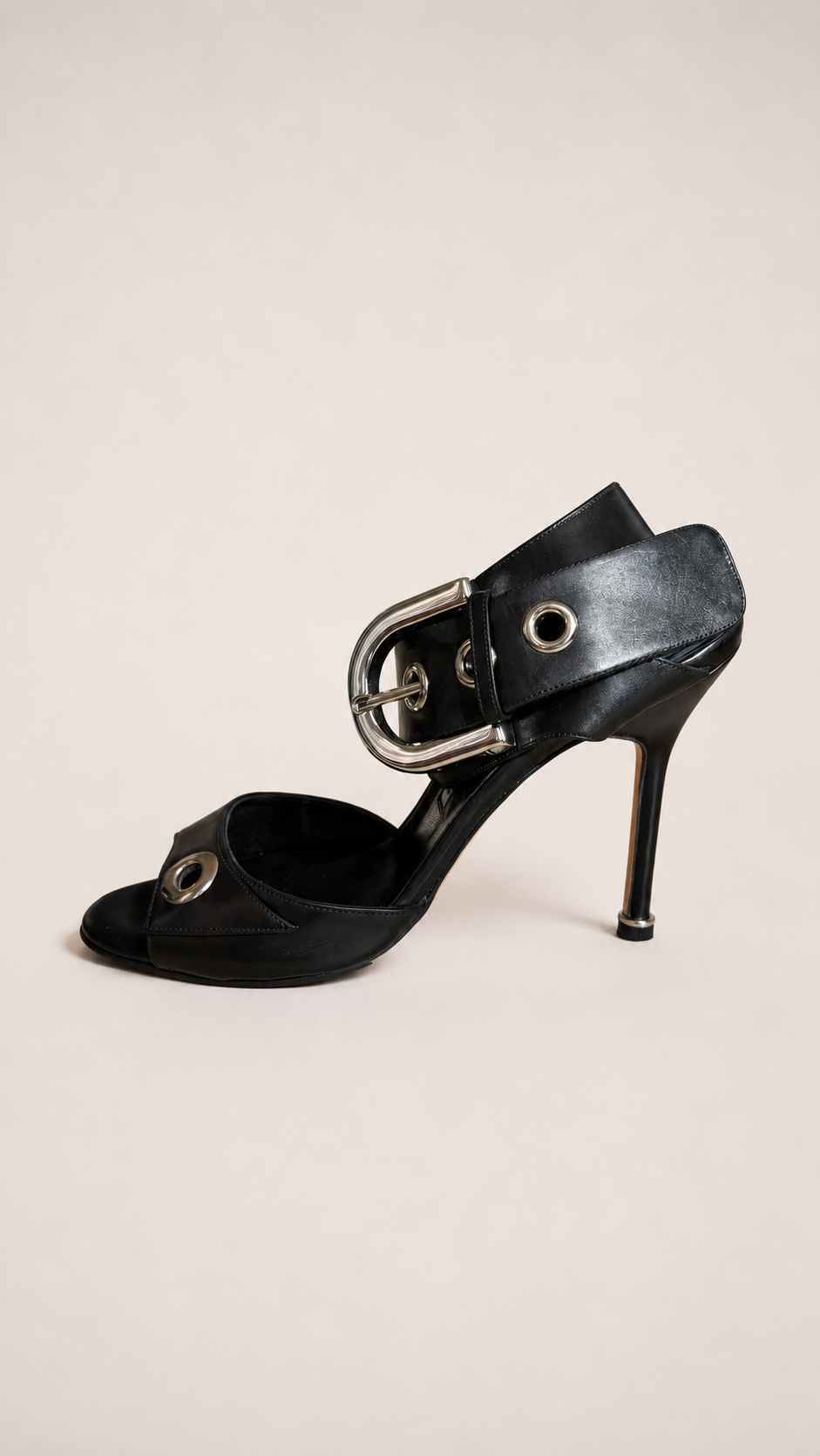 Manolo Blahnik Koyu Black Buckle Sandals (37 IT)