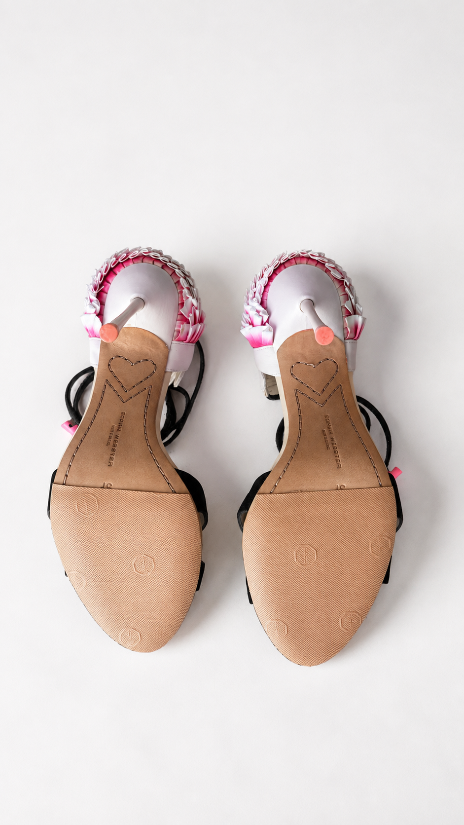 Sophia Webster Flamingo Frill Ankle Wrap Sandals (37 IT)