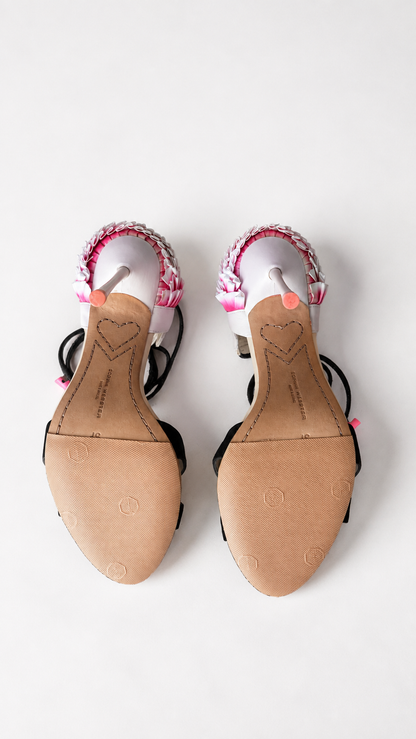 Sophia Webster Flamingo Frill Ankle Wrap Sandals (37 IT)