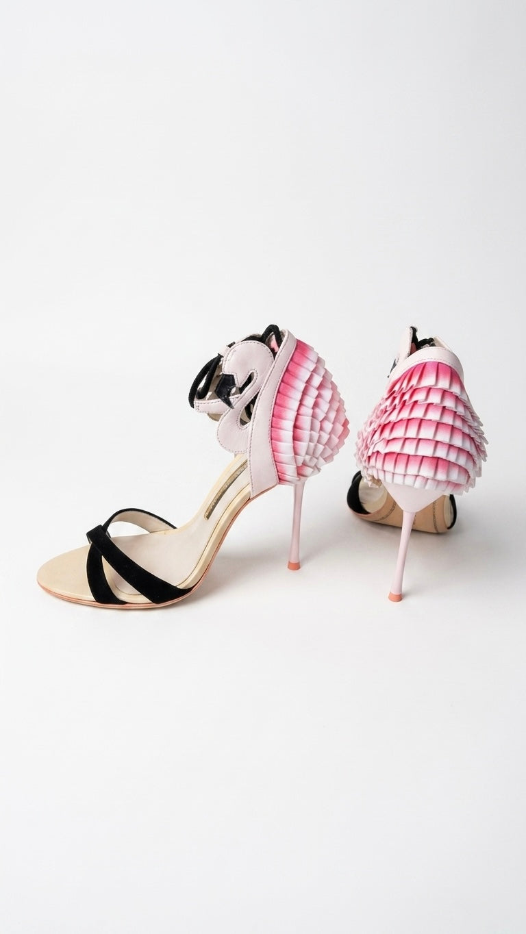 Sophia Webster Flamingo Frill Ankle Wrap Sandals (37 IT)