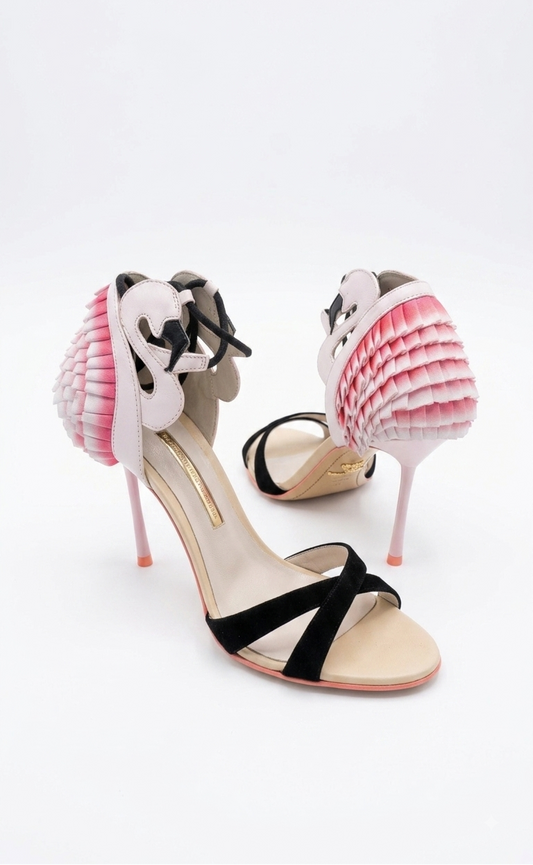 Sophia Webster Flamingo Frill Ankle Wrap Sandals (37 IT)