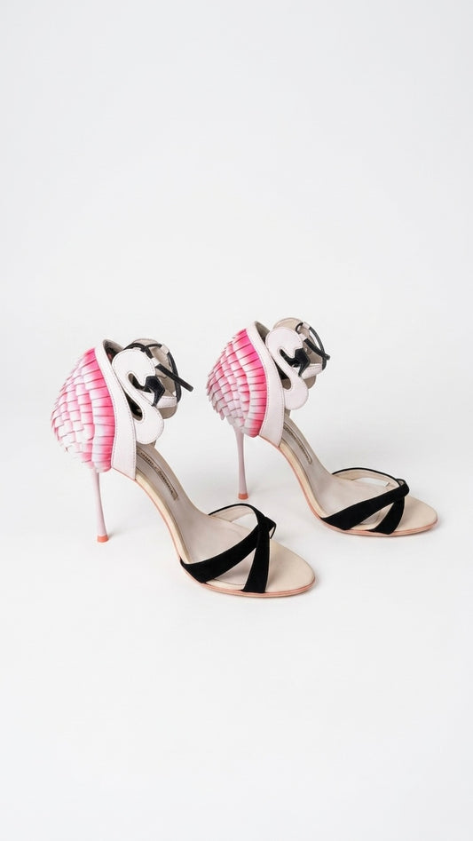 Sophia Webster Flamingo Frill Ankle Wrap Sandals (37 IT)